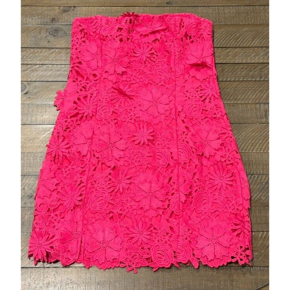 VICI Madelyn Embroidered Floral Strapless MINI Dress -Worn Once- Women's Size L - Picture 2 of 11